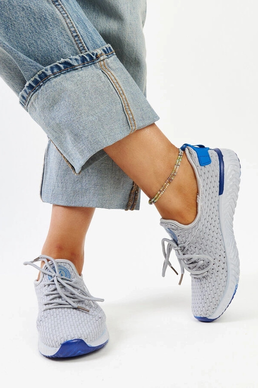 Sneakers in tessuto grigio da donna...