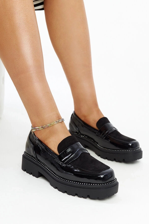 Scarpe in vernice nera con soletta Kirsi