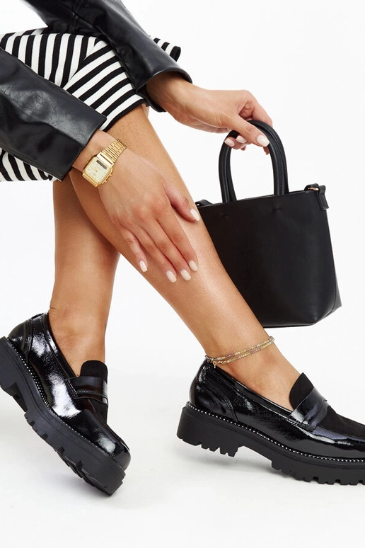 Scarpe in vernice nera con soletta Kirsi