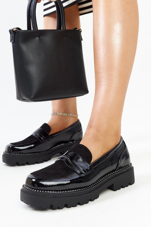 Scarpe in vernice nera con soletta Kirsi