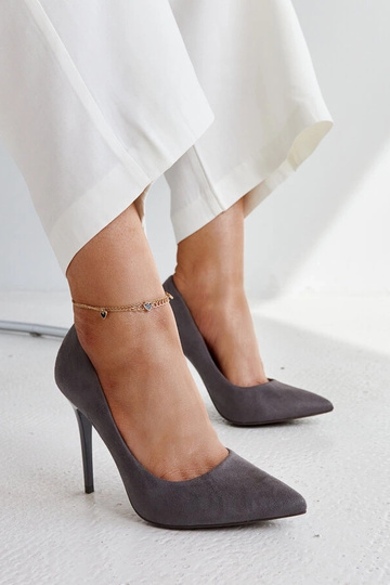 Décolleté grigio scuro con...