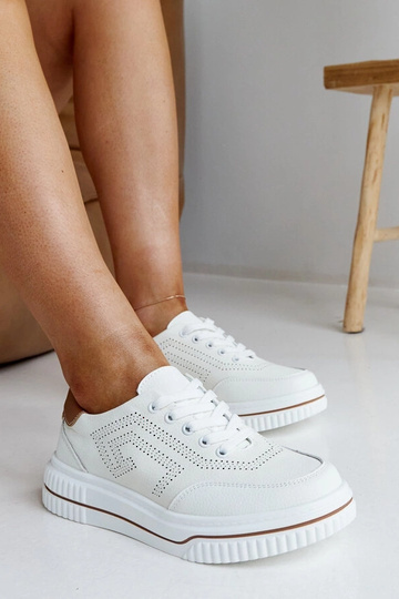 Sneakers in pelle beige Rushd 2