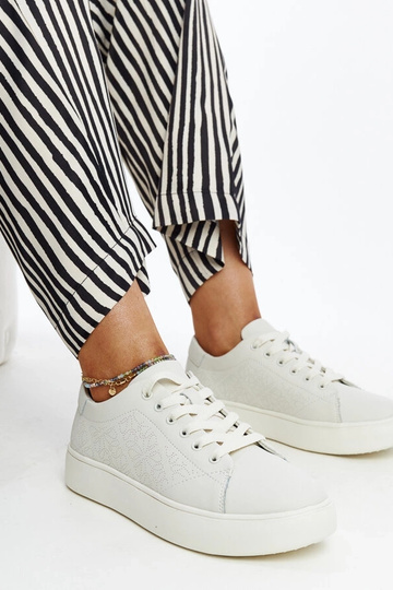 Sneakers in pelle beige Sireen 2