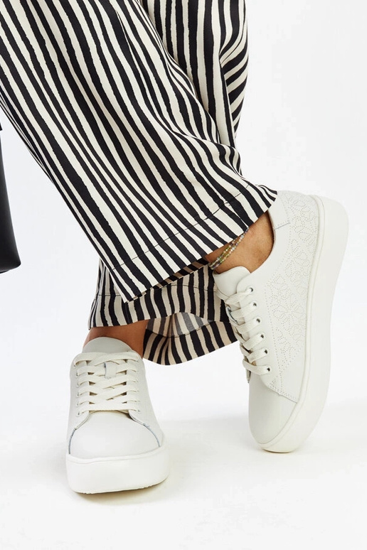 Sneakers in pelle beige Sireen