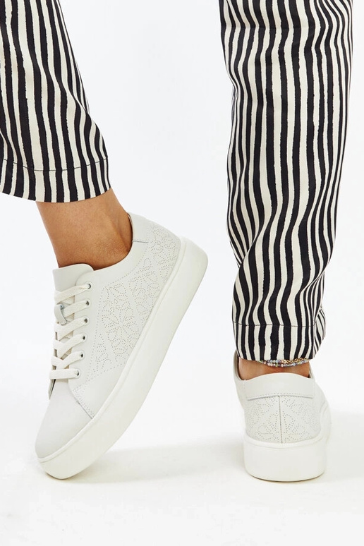 Sneakers in pelle beige Sireen