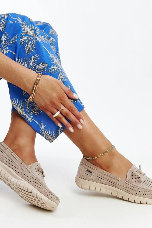 Barika mocassini con inserto in pelle...