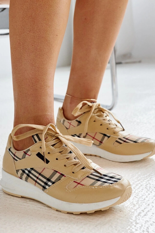 Sneakers Afifah beige a quadri