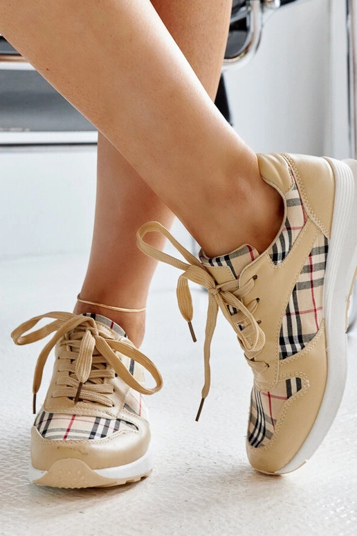 Sneakers Afifah beige a quadri