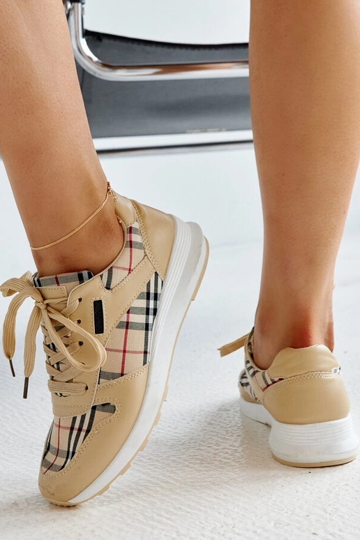 Sneakers Afifah beige a quadri