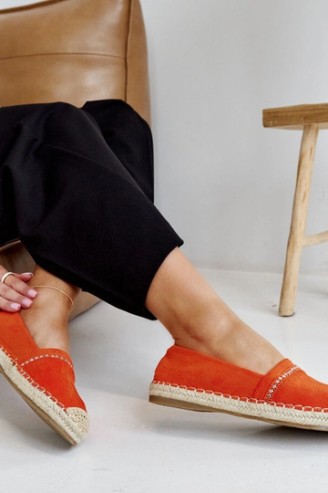 Espadrillas arancioni con zirconi Abia 2