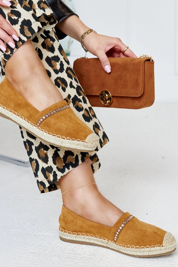 Espadrillas marroni con zirconi Abia 2