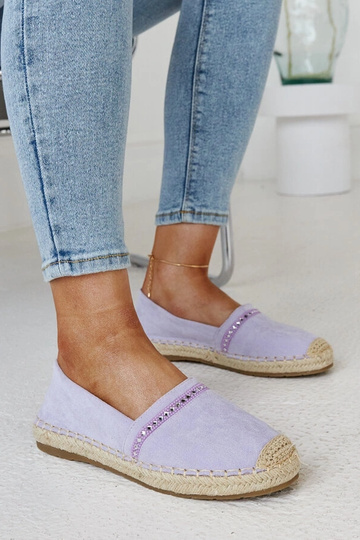 Espadrillas viola con zirconi Abia