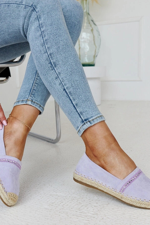 Espadrillas viola con zirconi Abia