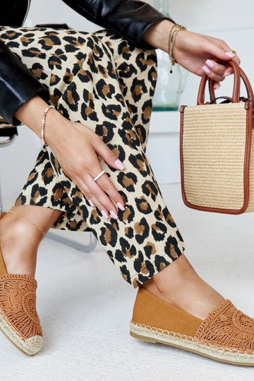 Espadrillas con ricamo Kalba marrone