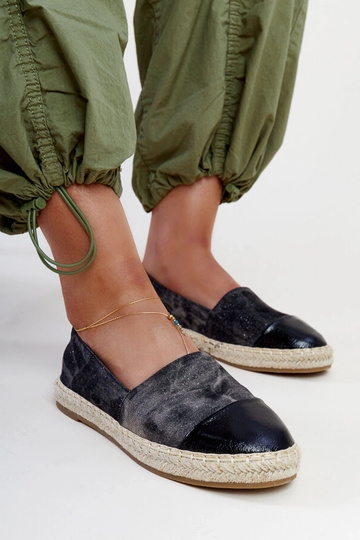 Espadrillas Surana nere lucide