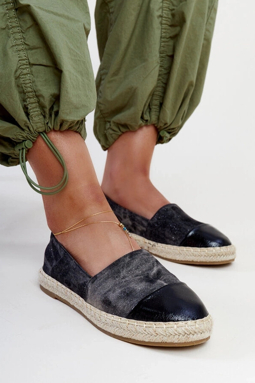 Espadrillas Surana nere lucide