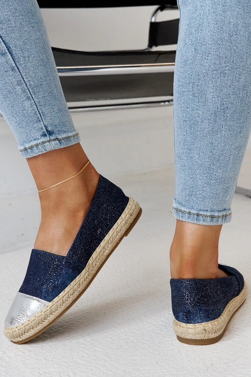 Espadrillas Surana blu navy e argento...