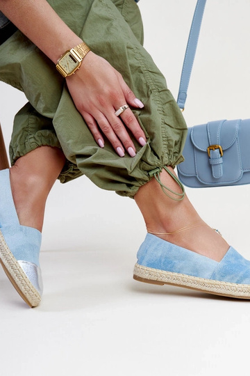 Espadrillas Surana blu e glitter argento 2