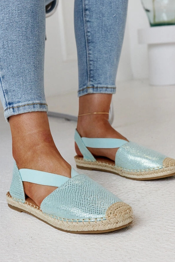 Espadrillas con cinturino posteriore verde chiaro di Tharn 2