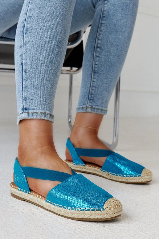 Espadrillas blu con cinturino...
