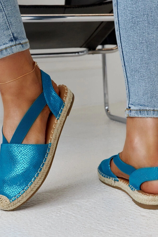 Espadrillas blu con cinturino...