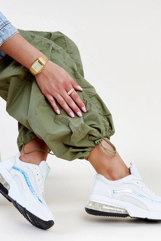 Sneakers bianche con ologramma Jelka