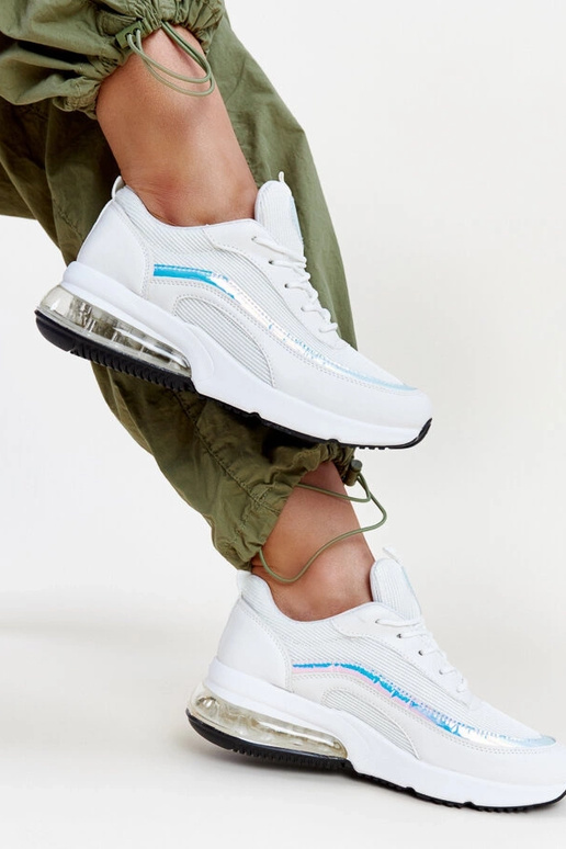 Sneakers bianche con ologramma Jelka