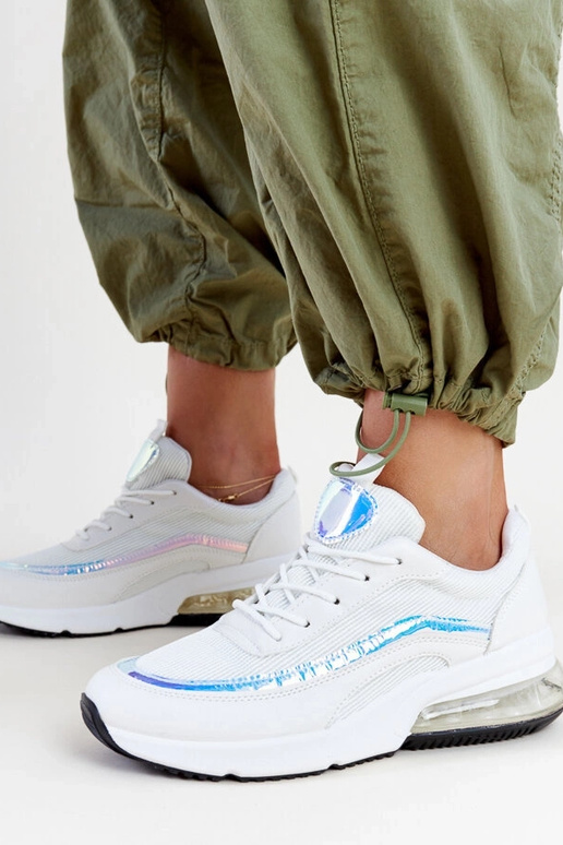 Sneakers bianche con ologramma Jelka
