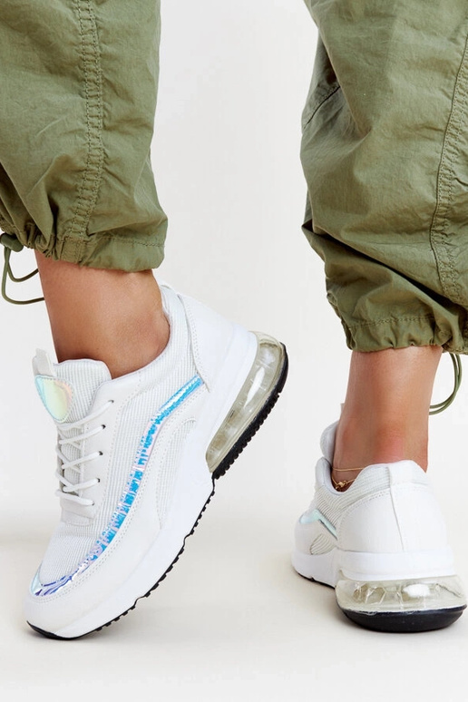 Sneakers bianche con ologramma Jelka