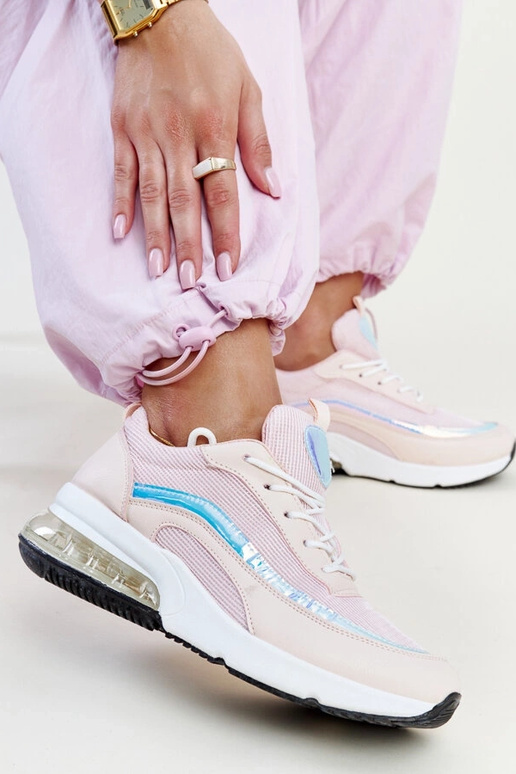 Sneakers rosa con ologramma Jelka