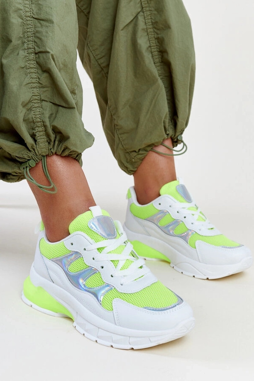 Sneakers Matea bianche e gialle con...