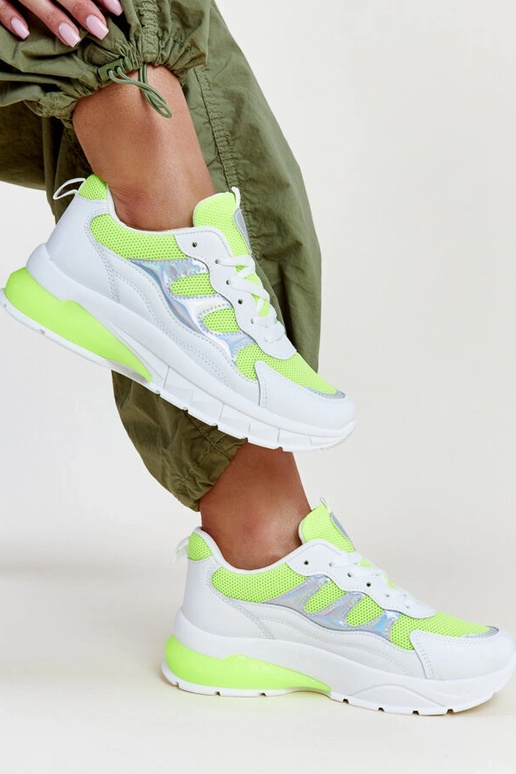 Sneakers Matea bianche e gialle con...