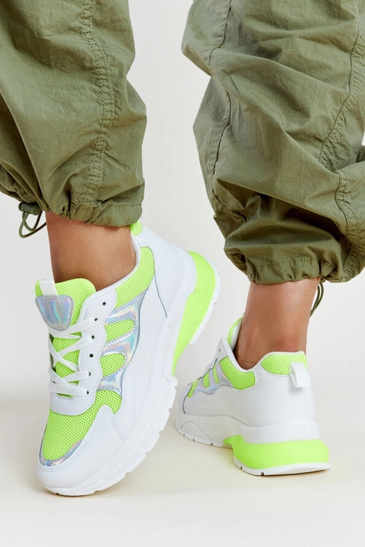 Sneakers Matea bianche e gialle con...