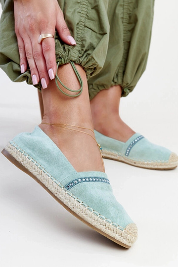 Espadrillas verdi con zirconi Abia