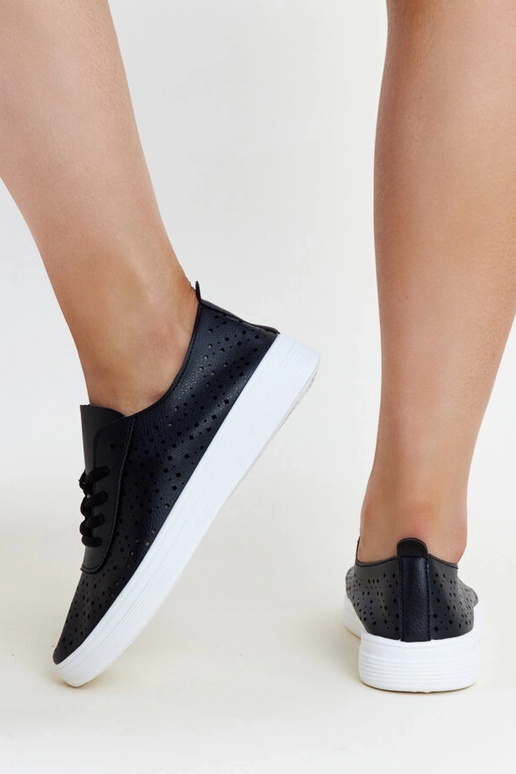 Sneakers Manoek nere traforate