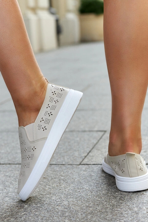 Sneakers senza lacci beige Hilal