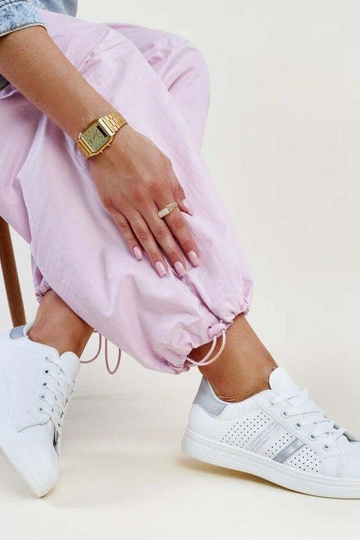 Sneakers Berdine in ecopelle bianca e...