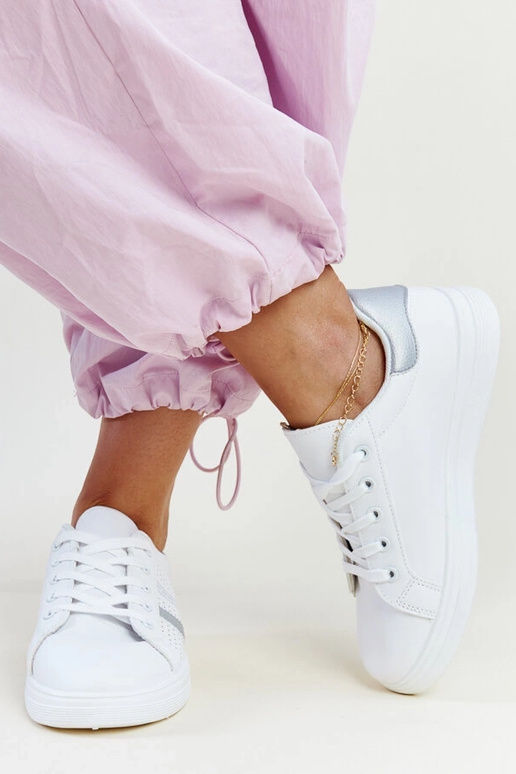 Sneakers Berdine in ecopelle bianca e...