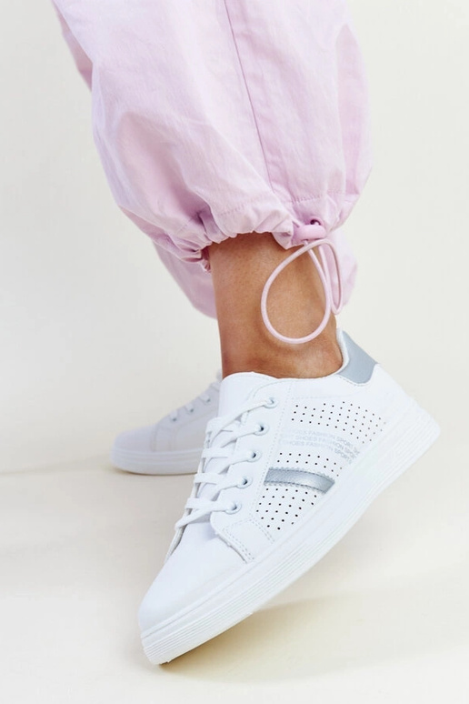 Sneakers Berdine in ecopelle bianca e...