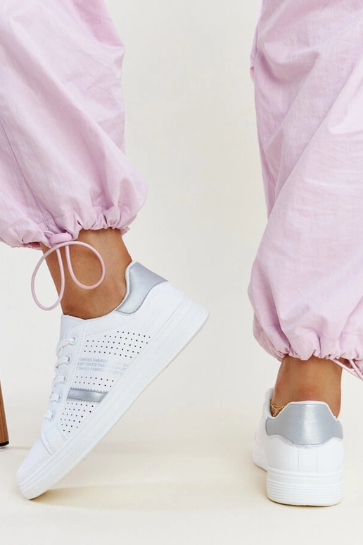 Sneakers Berdine in ecopelle bianca e...