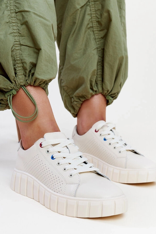 Sneakers beige in pelle Zvonka