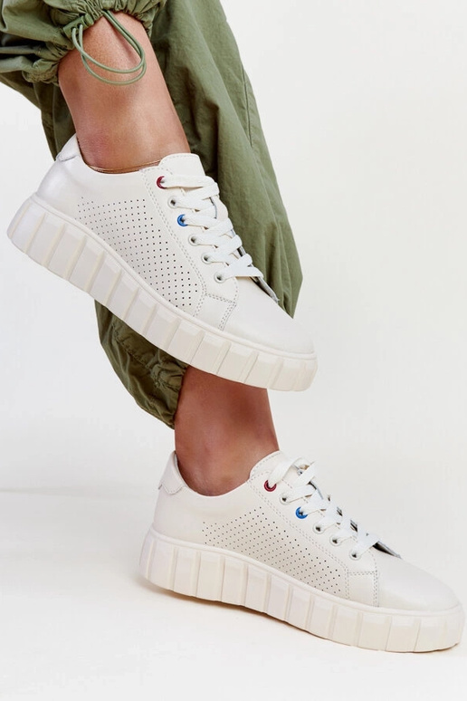 Sneakers beige in pelle Zvonka