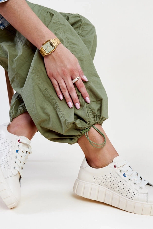 Sneakers beige in pelle Zvonka