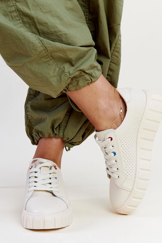 Sneakers beige in pelle Zvonka