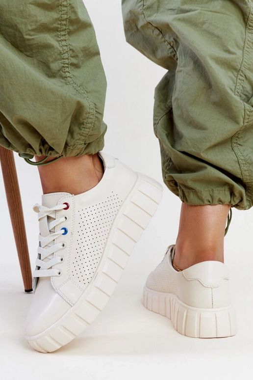 Sneakers beige in pelle Zvonka