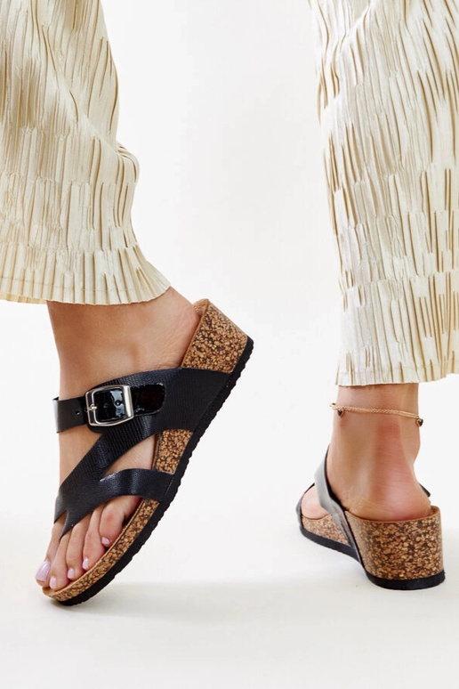 Sandali con zeppa Donata neri...