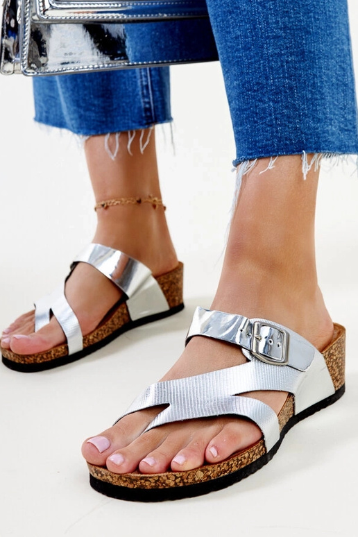 Sandali con zeppa Donata in metallo...