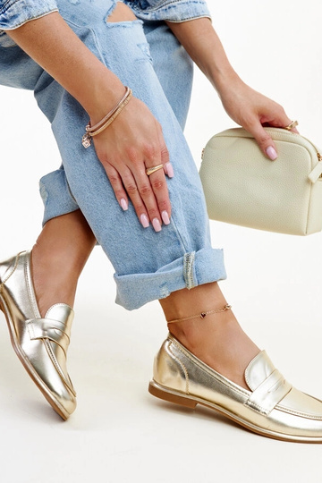 Mocasini classici oro Nasia 2