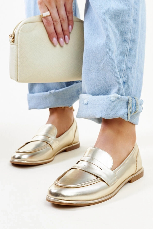 Mocasini classici oro Nasia