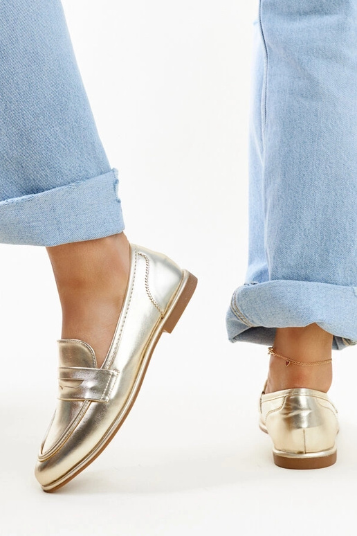 Mocasini classici oro Nasia